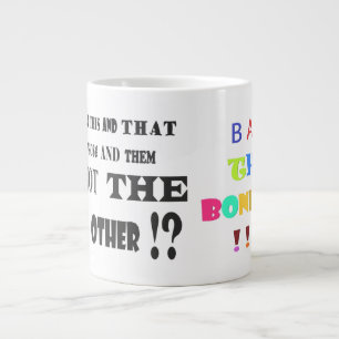 Ban de bonker grappen lacht en klachten bericht grote koffiekop