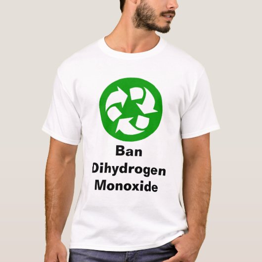 Ban diwaterstofmonoxide t-shirt (Voorkant)