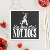 Ban domme mensen niet honden grappige pitbull cita servet (Insitu)