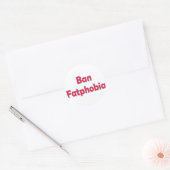 Ban Fat Phobia Ronde Sticker (Envelop)