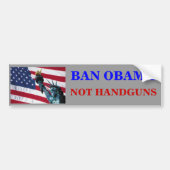 BAN OBAMA, NIET HANDGUNS BUMPERSTICKER (Voorkant)