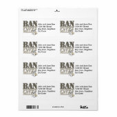 Ban Puppy Mills Etiket (Full Sheet)