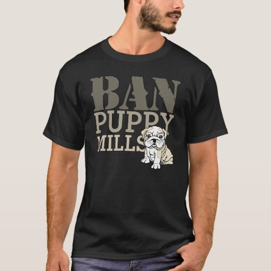 Ban Puppy Mills T-shirt (Voorkant)