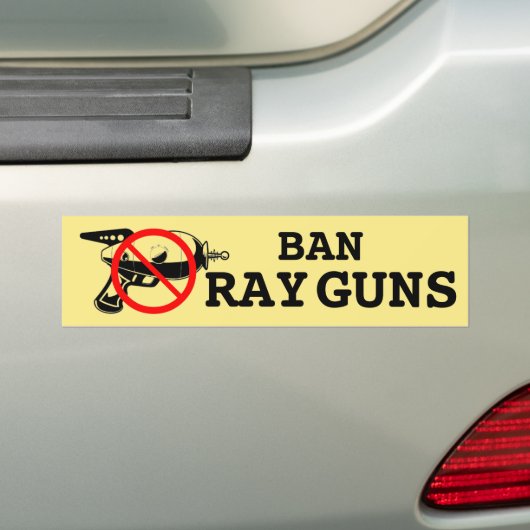 Ban Ray Pistolen Bumpersticker (Op auto)