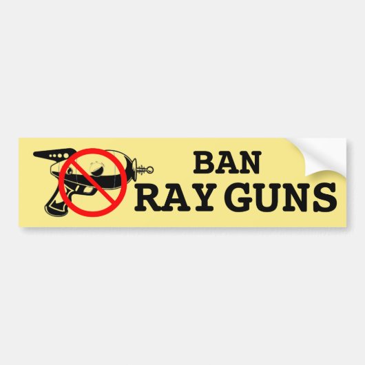 Ban Ray Pistolen Bumpersticker (Voorkant)