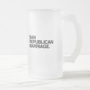 BAN REPUBLIKEINS HET HUWELIJK MATGLAS BIERPUL