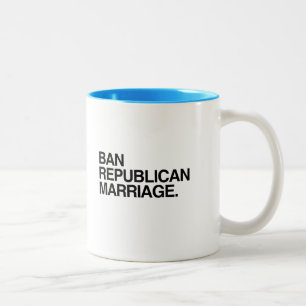 BAN REPUBLIKEINS HET HUWELIJK TWEEKLEURIGE KOFFIEMOK