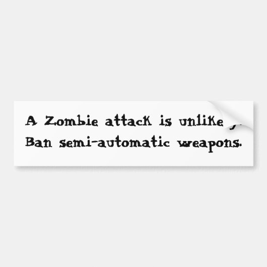 Ban semiautomatische wapenbumpersticker bumpersticker (Voorkant)