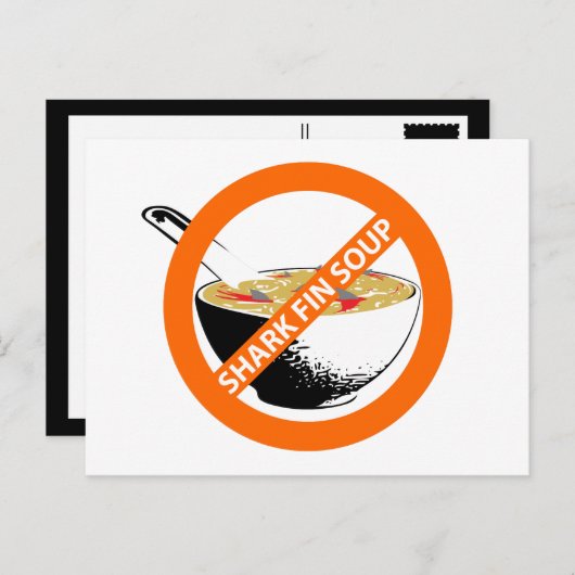 BAN SHARK FIN SOUP BRIEFKAART (Voorkant / Achterkant)