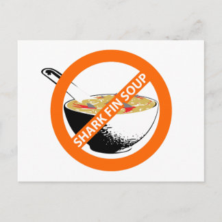 BAN SHARK FIN SOUP BRIEFKAART