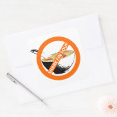 BAN SHARK FIN SOUP VIERKANTE STICKER (Envelop)