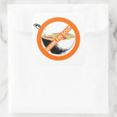 BAN SHARK FIN SOUP VIERKANTE STICKER (Tas)