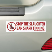Ban Shark Finning Bumpersticker (Op auto)