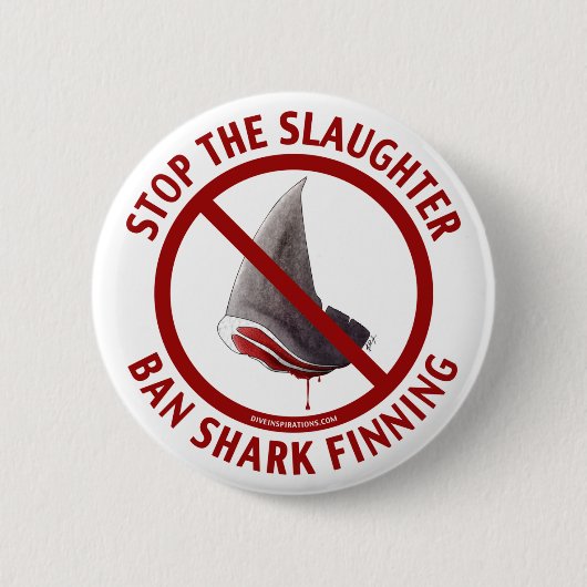 Ban Shark Finning Button (Voorkant)