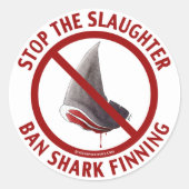 Ban Shark Finning Sticker (Voorkant)