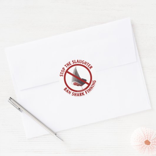 Ban Shark Finning Sticker (Envelop)
