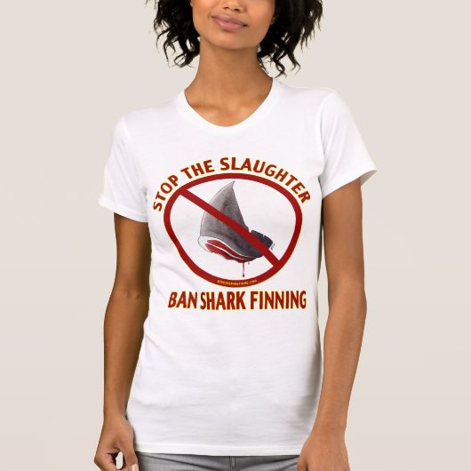 Ban Shark Finning Women's Dark T-shirt (Voorkant)