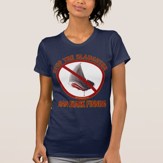 Ban Shark Finning Women's Dark T-shirt (Voorkant)