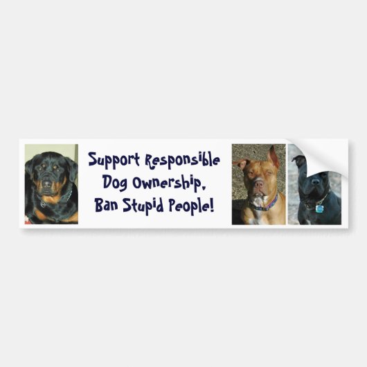 Ban Stupid People - Gepersonaliseerd Bumpersticker (Voorkant)