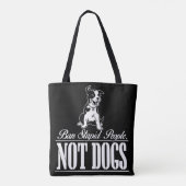 Ban Stupid People not Dogs Canvas tas (Achterkant)