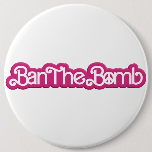 Ban The Bomb ／＃Nobarbenheimer ／ Ronde Button 6,0 Cm (Voorkant)