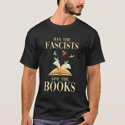 Ban The Fascists Save The Book  Book  Student Kids T-shirt (Voorkant)