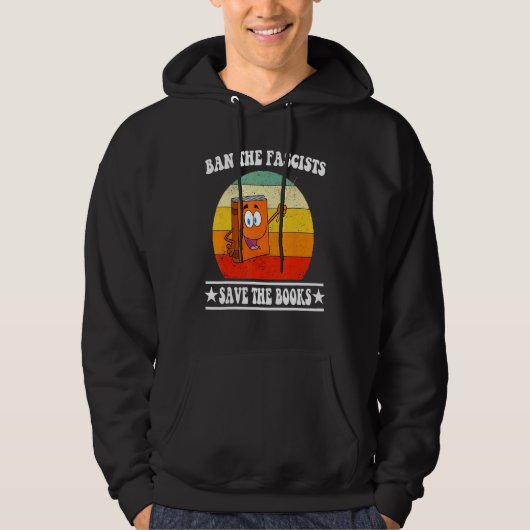 Ban The Fascists Save The Books  Book Hoodie (Voorkant)
