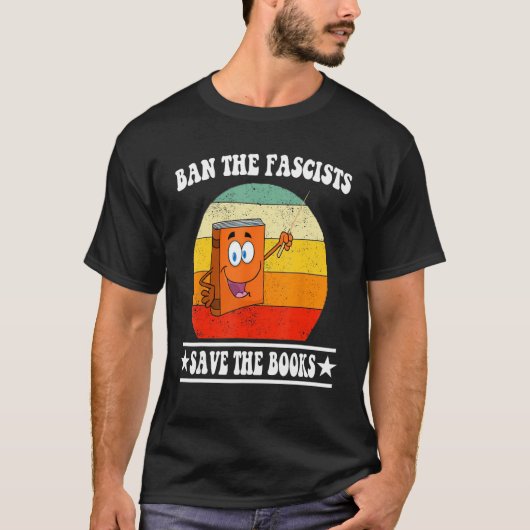 Ban The Fascists Save The Books  Book T-shirt (Voorkant)