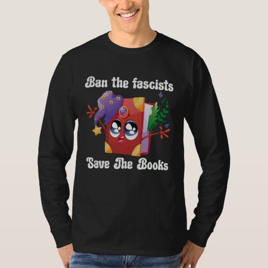Ban The Fascists Save The Books  Book T-shirt (Voorkant)