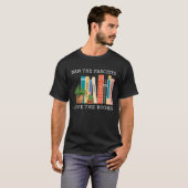 Ban The Fascists Save The Books  Book  Worm Nerd T-shirt (Voorkant volledig)
