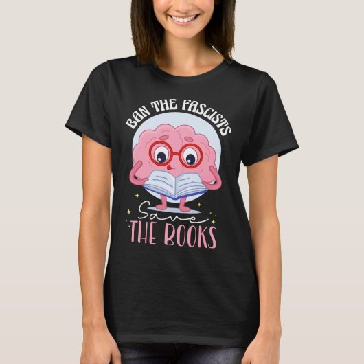 Ban The Fascists Save The Books T-shirt (Voorkant)