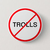 Ban Trolls Ronde Button 5,7 Cm (Voorkant)