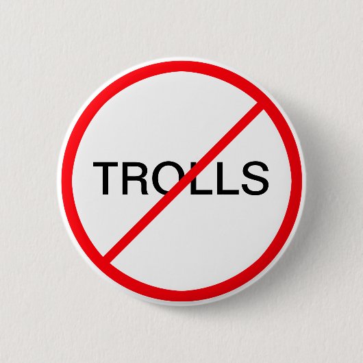 Ban Trolls Ronde Button 5,7 Cm (Voorkant)
