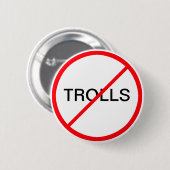 Ban Trolls Ronde Button 5,7 Cm (Voorkant /achterkant)