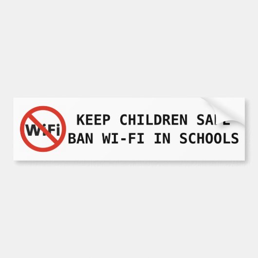 Ban Wi-Fi in bumpersticker op scholen (Voorkant)