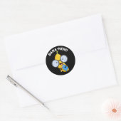Bana-nerd Funny Fruit Nerd Pun Dark BG Ronde Sticker (Envelop)