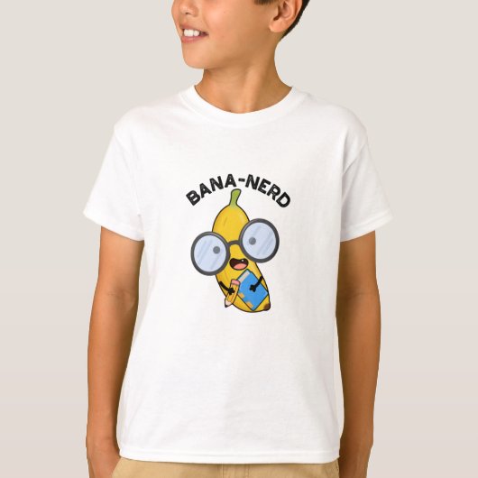 Bana-nerd Funny Fruit Nerd Pun T-shirt (Voorkant)