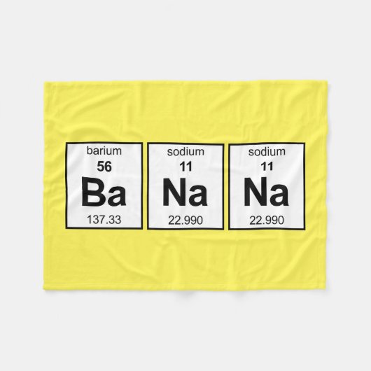 BaNa Periodieke Tabel Fleece Deken (Voorkant (Horizontaal))