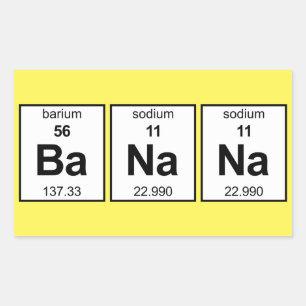 BaNa Periodieke Tabel Rechthoekige Sticker