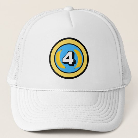 Banaan 4 dop trucker pet (Voorkant)
