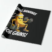 banaan aan het sporten cadeaupapier (Uitgerold)