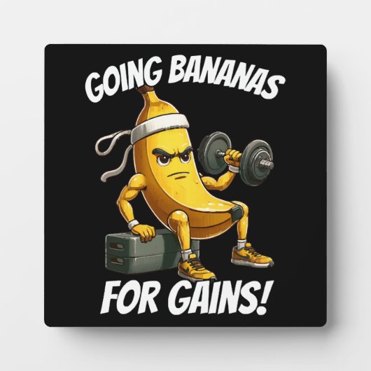 banaan aan het sporten fotoplaat (Voorkant)