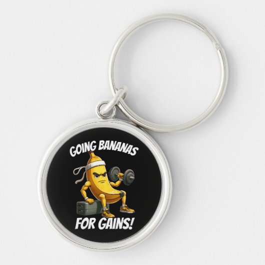 banaan aan het sporten sleutelhanger (Voorkant)
