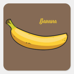 Banaan aanpassen vierkante sticker