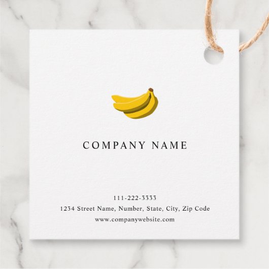 Banaan Afbeelding Bedankjes Labels (Achterkant)