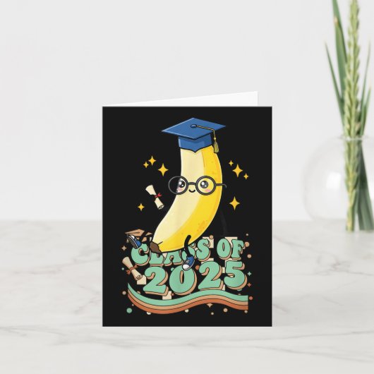 Banaan Afstuderen CL van 2025 Kinder Mannen vrouwe Kaart (Voorkant)
