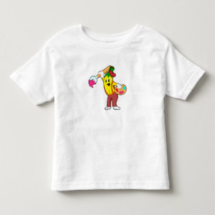 Banaan als schilder met penseel kinder shirts