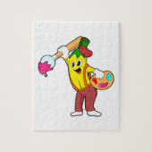 Banaan als schilder met penseel legpuzzel (Verticaal)