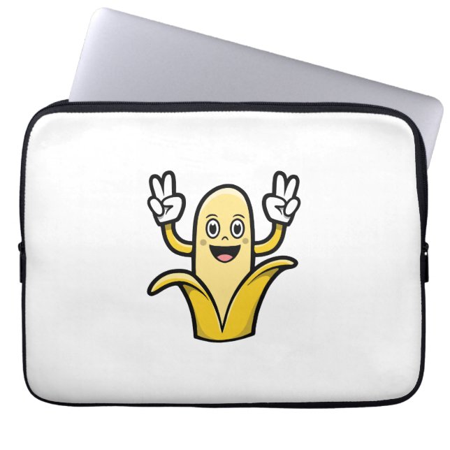 banaan babybib bagagehandvat looptas laptop sleeve (Voorkant)