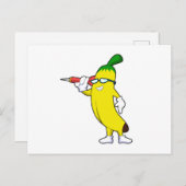 Banaan bij Darten met Pijl Briefkaart (Voorkant / Achterkant)